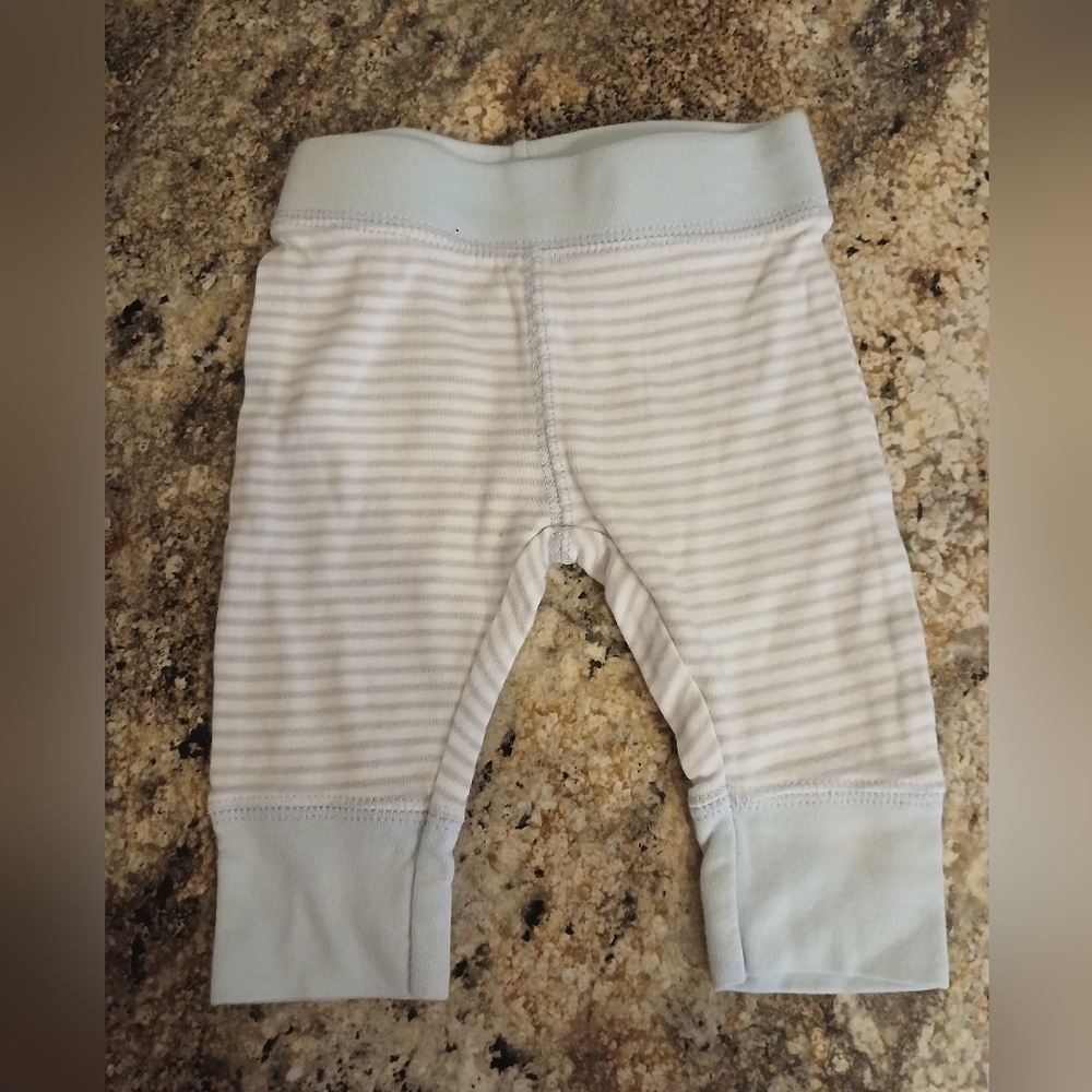Wonder Nation Striped Baby Pants - Light Blue and White